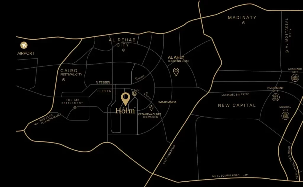 موقع كمبوند هولم التجمع الخامس