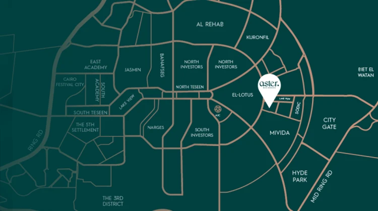 خريطة-كمبوند-استر-التجمع-الخامس