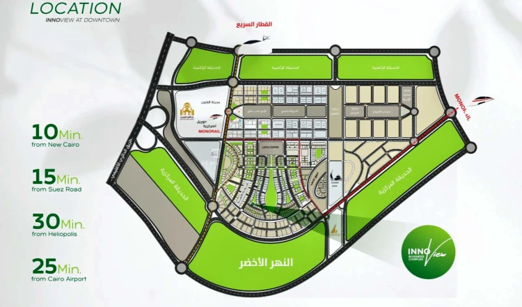 خريطة-ان-فيو-مول-العاصمة-الإدارية