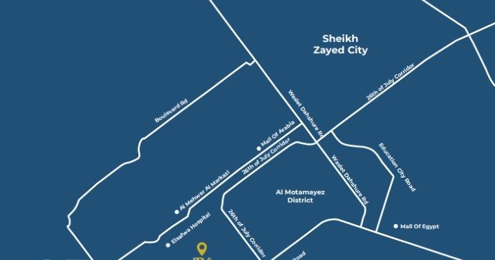 خارطة-موقع-مول-بارك-يارد-أكتوب