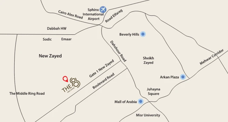 خريطة-كمبوند-ذا-8-الشيخ-زايد