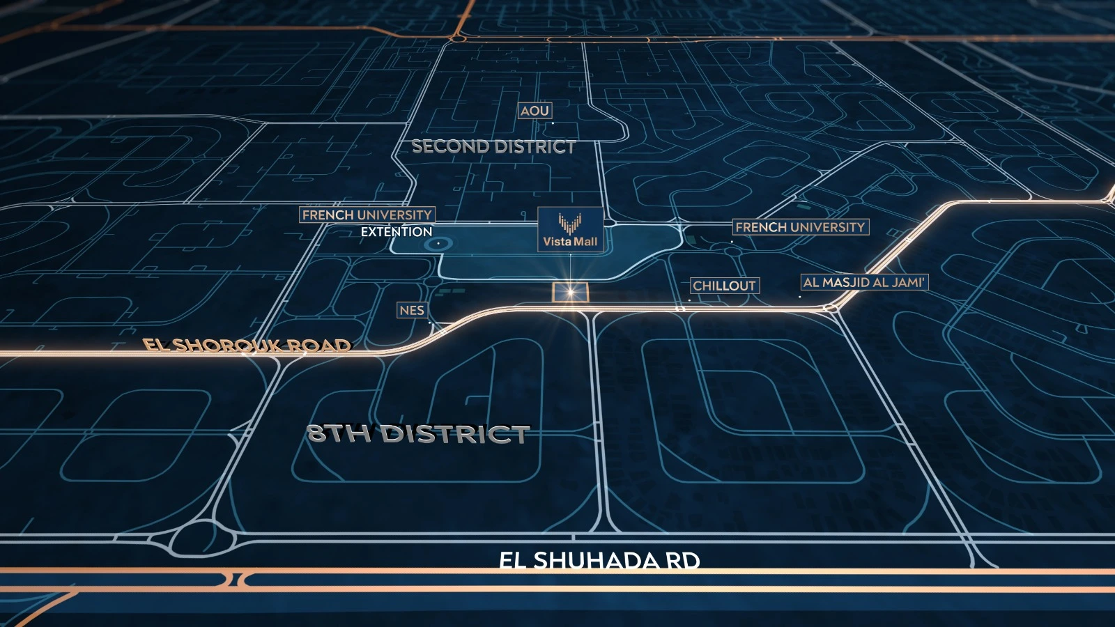 موقع مول فيستا الشروق سيتي Mall Vista El Sherouk City