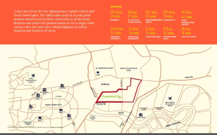 خريطة-كمبوند-ذا-فاليز-المستقبل-سيتي
