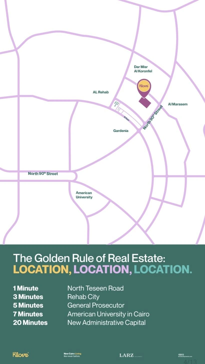 لوكيشن كمبوند كلوف التجمع الخامس