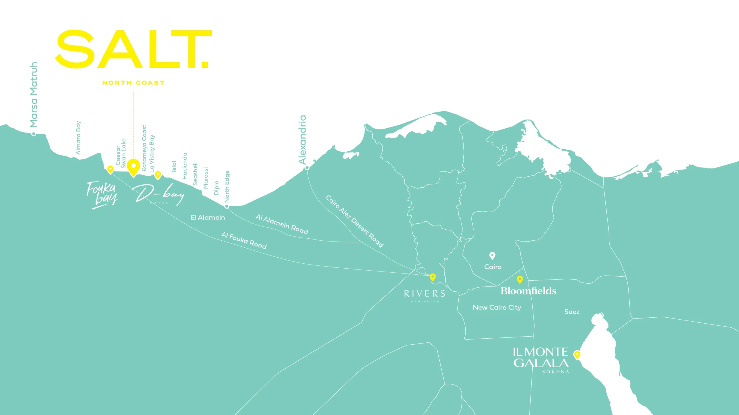 موقع سولت شور راس الحكمة الساحل الشمالي Salt Shore