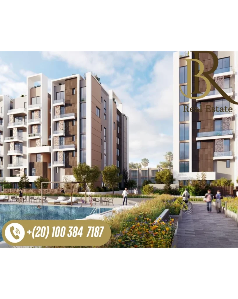 مساحات خضراء شاسعة وبحيرات صناعية داخل Compound The Spine Mostakbal City لضمان الهدوء والخصوصية.