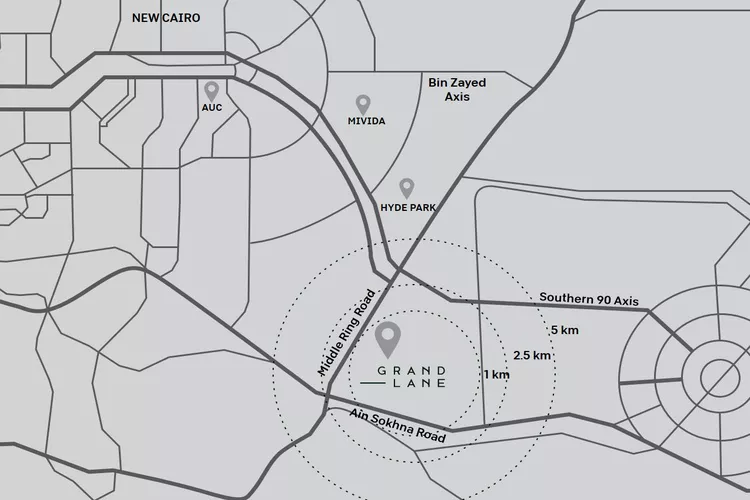 موقع-كمبوند-جراند-لين-القاهرة-الجديدة