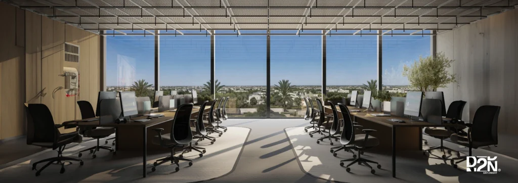 الساحات الخارجية والـ Outdoor Plazas المخصصة للفعاليات في D2N Mall Sarai.