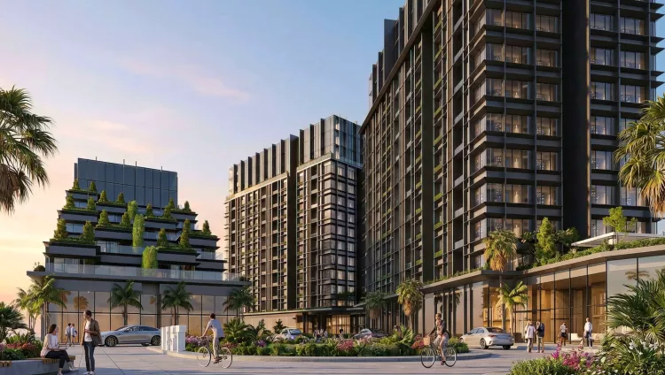 الواجهة المعمارية الحديثة لمشروع إن لاين سويتس التجمع السادس N Line Suites New Cairo بتصميم رائف فهمي.