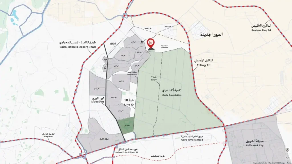 موقع كمبوند مزايا العبور الجديدة